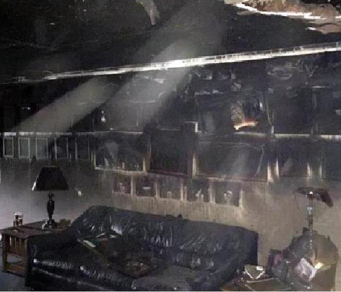 fire damaged home